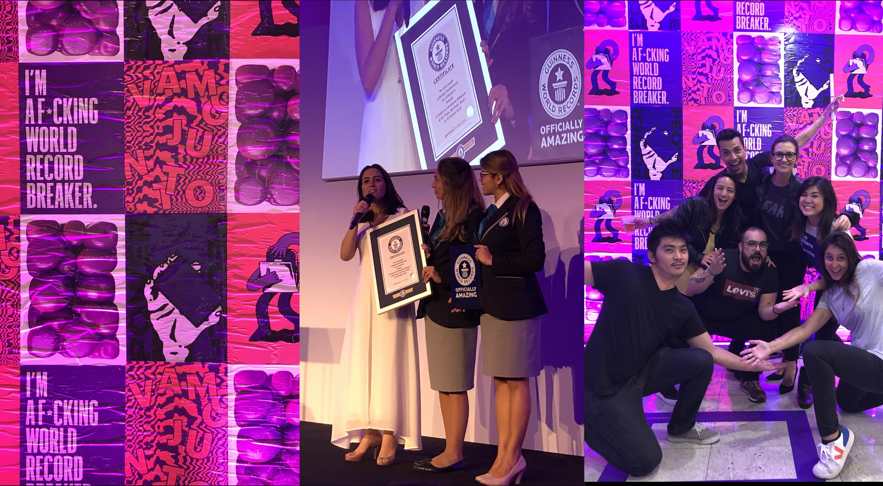 Nubank Guinness World Record certificate ceremony